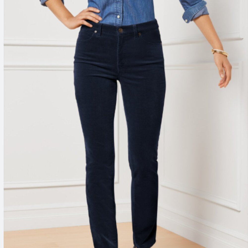 Talbots Navy Corduroy Straight Leg Pants